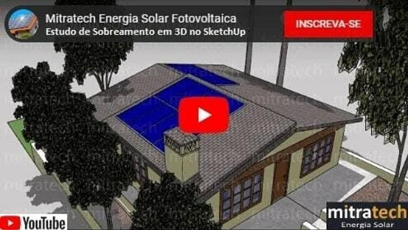 Estudo de sombreamento 3D de sistema fotovoltaico